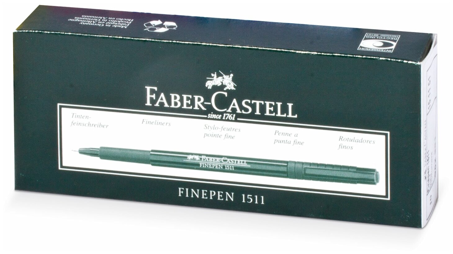Ручка капиллярная Faber-Castell Finepen (151151) синие чернила - фото №12