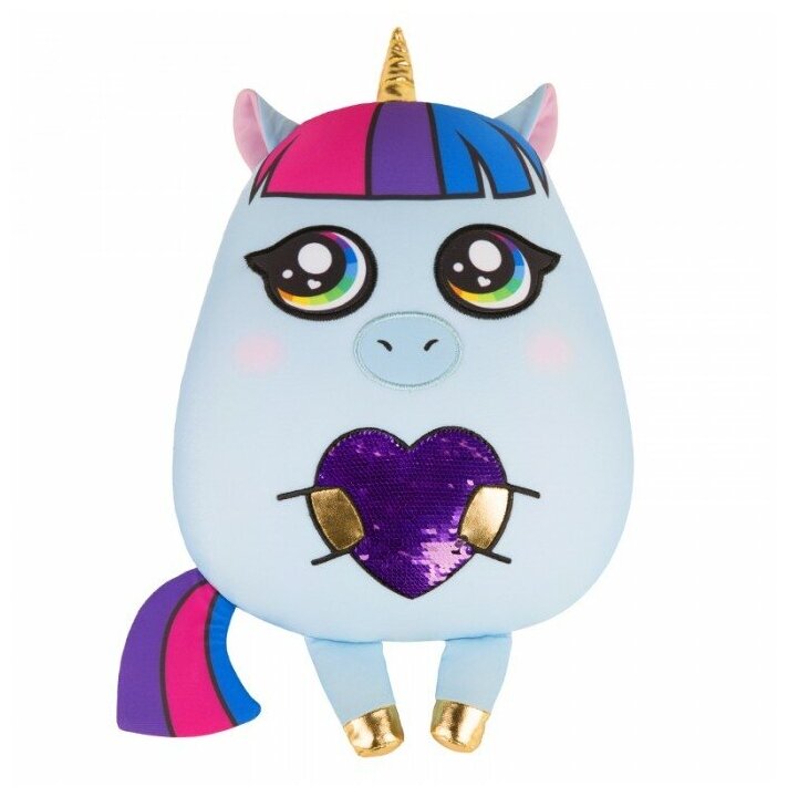 Мягкая игрушка Maxitoys Antistress Подушка Единорог с Сердцем, 35 см MT-H072003 - фото №3