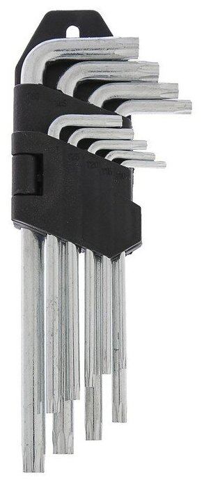 Набор шестигранных ключей LOM Torx Tamper, удлиненных, TT10-TT50, 9 шт (2354390)