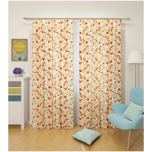 фото Шторы для детской сирень "осенний листопад", 145*260 см, 2 шт.