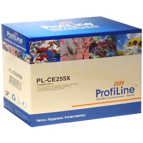 Картридж ProfiLine PL_CE255X/724H совместимый лазерный картридж (HP 55X - CE255X) 12500 стр, черный netproduct ce255x картридж для p3015 p3015d p3015dn p3015x 12500 стр с чипом