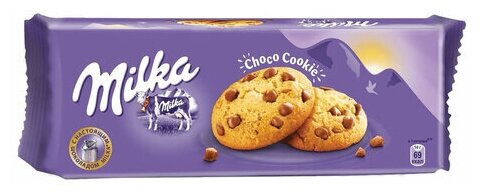 Печенье Milka с кусочками молочного шоколада 168г Mondelez - фото №1