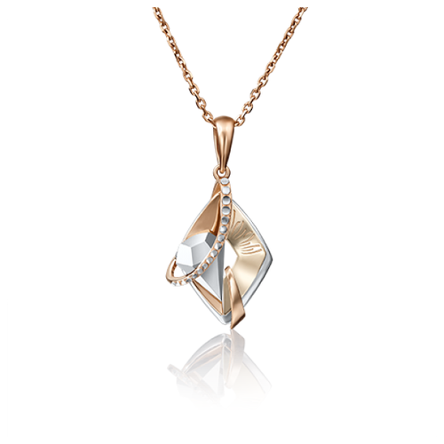 PLATINA jewelry Подвеска из комбинированного золота без камней 03-2878-00-000-1140-48
