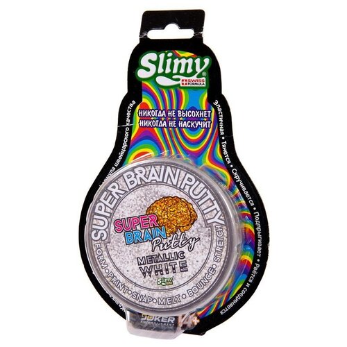 Жвачка для рук Slimy Super Brain Putty, серия Металлик, мультиколор