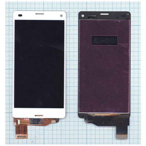 Дисплей (экран) в сборе с тачскрином для Sony Xperia Z3 Compact D5803 белый new 2600mah lis1561erpc replacement battery for sony xperia z3 compact z3c z3mini d5803 d5833 c4 e5303 e5333 e5363 e5306