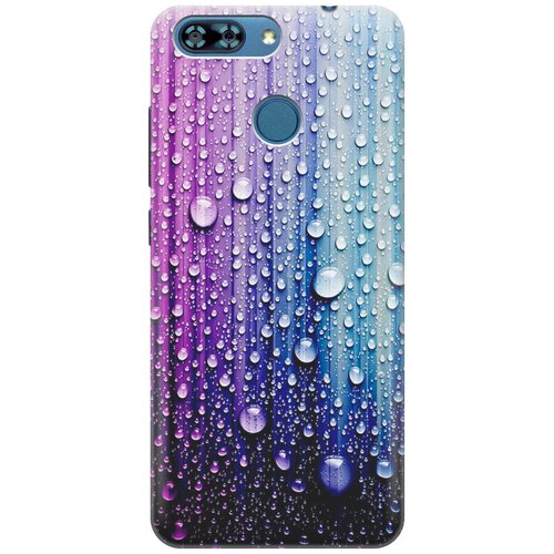 фото Силиконовый чехол на zte blade v9 vita / зте блейд в9 вита с принтом "капли на голубом gosso