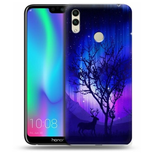 Дизайнерский силиконовый чехол для Huawei Honor 8C Северное сияние дизайнерский горизонтальный чехол книжка для huawei y5p северное сияние