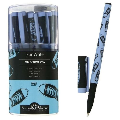 фото Ручка шариковая funwrite "кеды.casual blue", 0,5 мм, синие чернила mikimarket