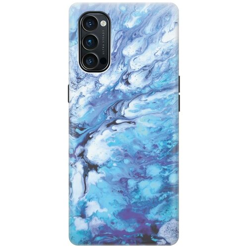 RE: PA Чехол - накладка ArtColor для Oppo Reno4 с принтом Синий мрамор re pa чехол накладка artcolor для oppo a53 2020 a32 с принтом фиолетовый мрамор