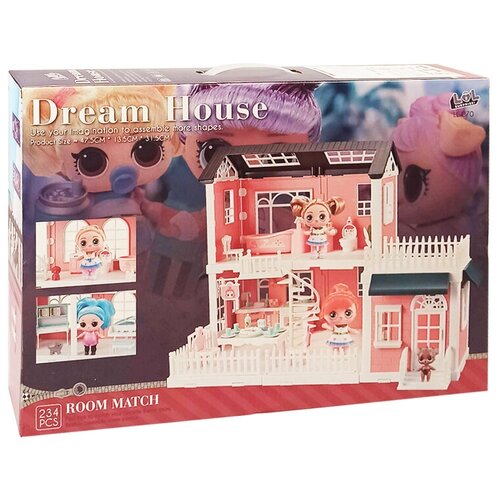 Купить Кукольный дом DREAM HOUSE 234 детали, бежевый, пластик