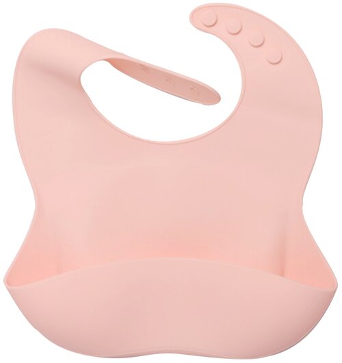 Baby Nice Нагрудник силиконовый с кармашком G101, розовый