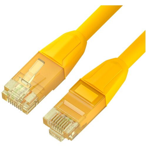 Патч-корд GCR RJ-45 - RJ-45 (GCR-LSZH62), 1.5 м, желтый