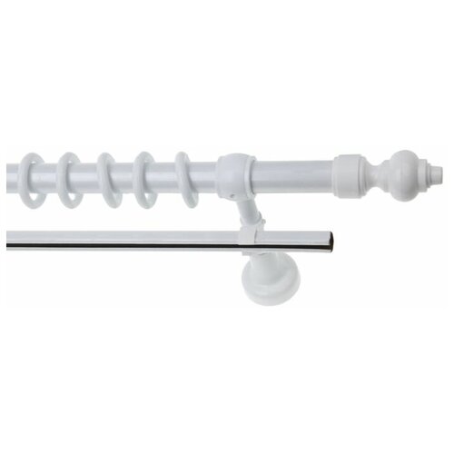 Карниз двухрядный 160 см, цвет белый