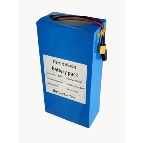 Аккумуляторная батарея для электровелосипедов, 48V 40Ah, 2000Вт, 3,2кг, XT60+DC