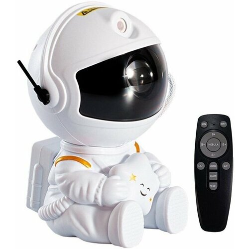 Ночник проектор звездного неба космонавт сидячий астронавт для комнаты