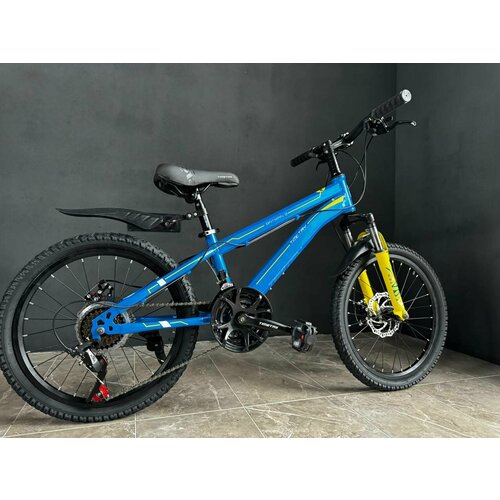 Велосипед Richiesto TT021 20 Стальная рама Hi-Ten Горный Детский Подростковый Для активного отдыха Унисекс синий 2350000₽