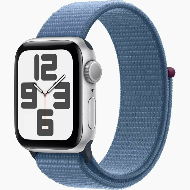 Умные часы APPLE Watch SE GPS 44mm Silver Aluminium Case with Winter Blue Sport Loop MREF3