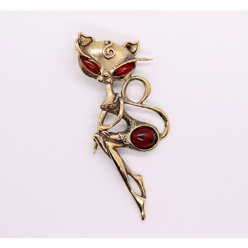 Брошь Yantar-shop янтарь золотистый 690₽