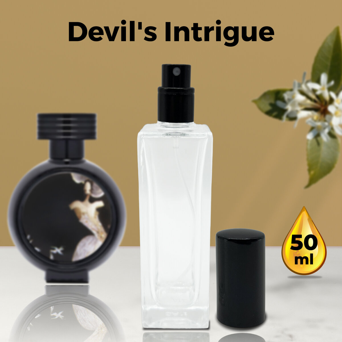 "Devil's Intrigue" - Духи женские 50 мл + подарок 1 мл другого аромата