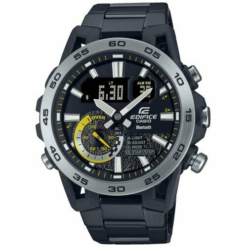 часы наручные casio ecb 20db 1a Наручные часы CASIO ECB-40DC-1A, черный, серебряный