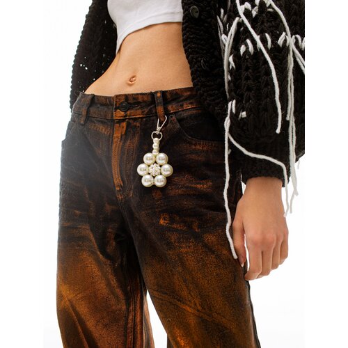 Брелок Evgrafova, глянцевая фактура, белый