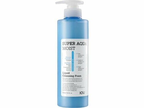 Эмульсия-пенка для умывания лица Welcos IOU Super Aqua Moist Liquid Cleansing Foam