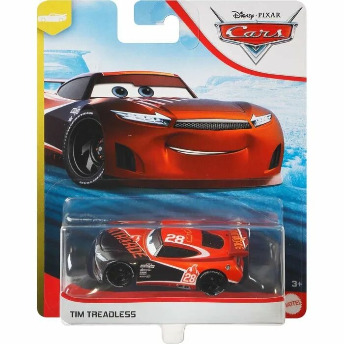 Машинка Cars Герои мультфильмов коллекционная Tim Treadless DXV41