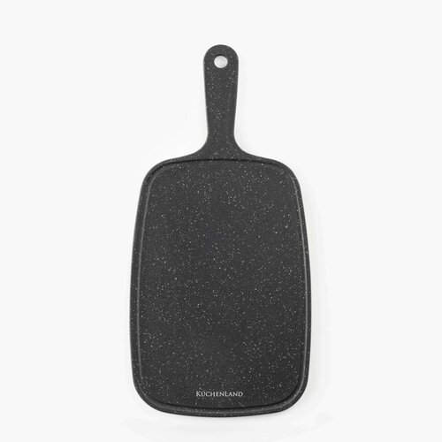 Доска разделочная Kuchenland 32х15см с ручкой пластик черная в крапинку Steel speckled 599₽