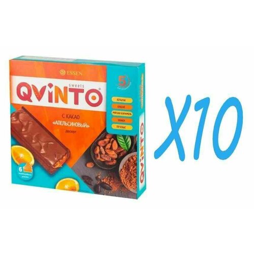 10шт. Десерт "QVINTO", Essen, 174 г "апельсиновый" 10х174г