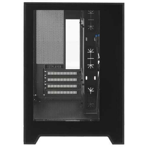 Корпус mATX 1STPLAYER SP6-G-WH белый, без БП, боковая панель из закаленного стекла, 2*USB 3.0, audio - фото №3