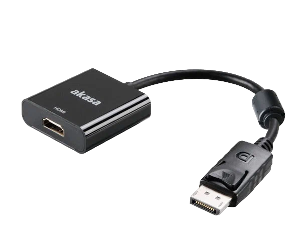 Адаптер AKASA с DisplayPort на HDMI, 20см AK-CBDP06-20BK