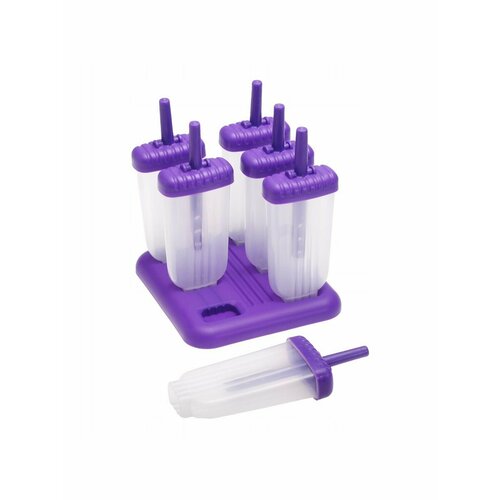 Набор форм для мороженого из пластика 6шт фиолетовый 788₽