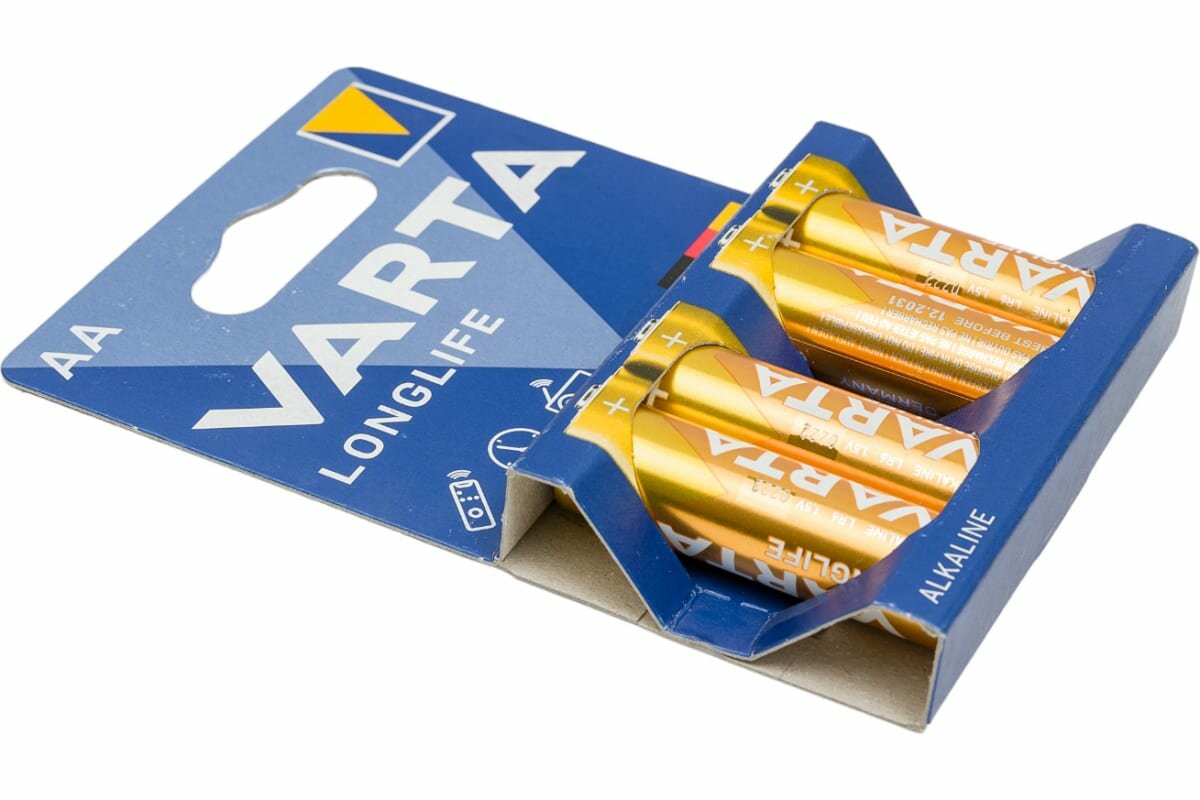 Varta Батарейки LONGLIFE AA BL4 4008496525157 04106101414