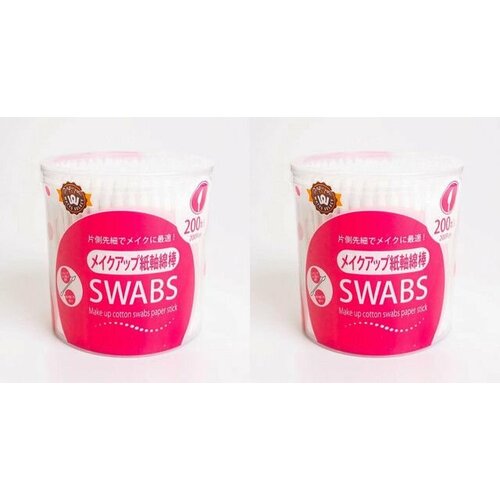 Watts Ватные палочки для макияжа с бумажным стержнем 200 штуп 2 уп 1042₽