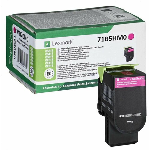 Картридж Lexmark 71B5HM0 пурпурный картридж lexmark x945x2mg пурпурный