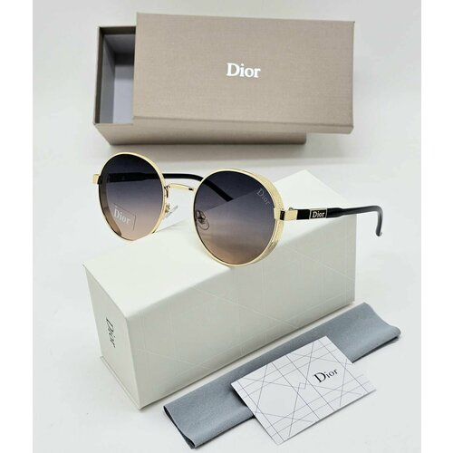 Солнцезащитные очки Dior, черный, золотой