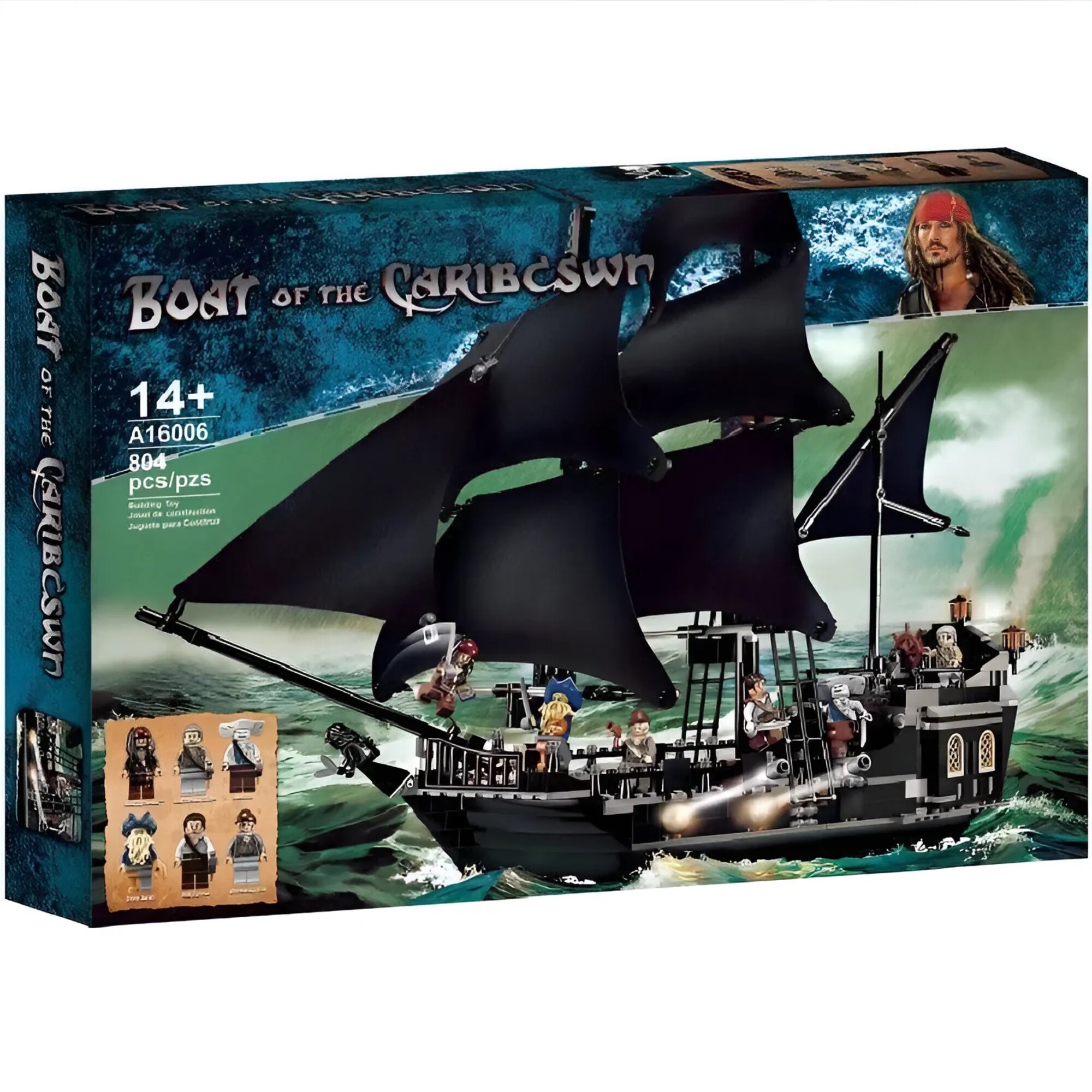 Конструктор Корабль "Чёрная жемчужина" Pirates of the Caribbean 4184, 804 детали , Совместим с Лего