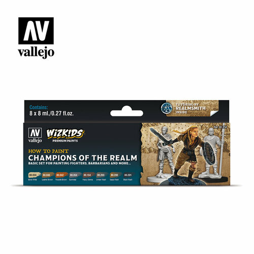 Набор красок Vallejo серии Wizkids - Champions of the Realm 80250 8 цв х 8 ml exuviance age reverse bioactive wash 125 ml