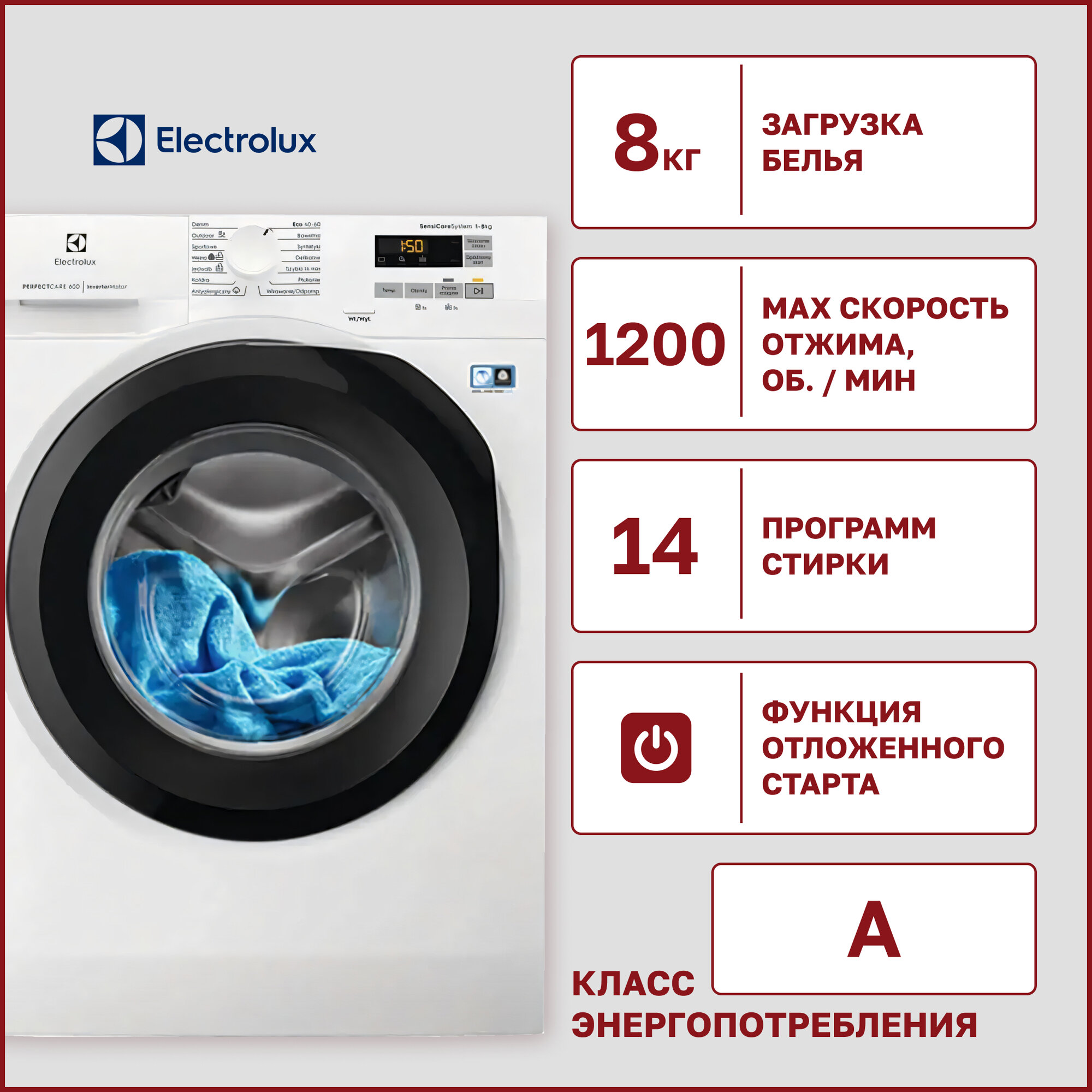 Стиральная машина с фронтальной загрузкой Electrolux EW6FN528BP