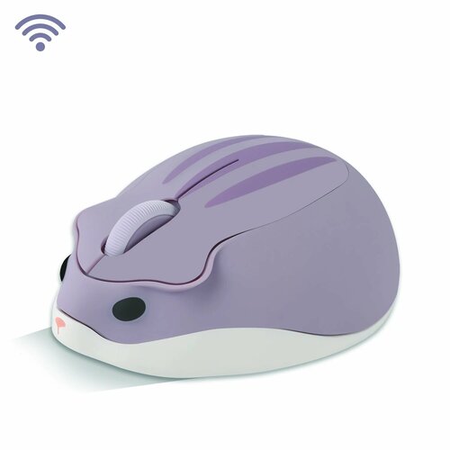 CHUYI Беспроводная оптическая мышь Милый хомяк Purple Wireless 1074₽