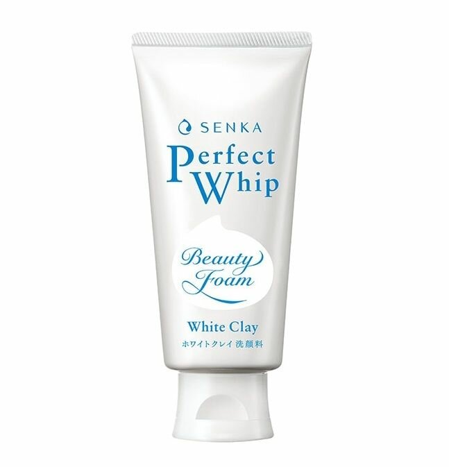 Очищающая пенка для умывания на основе белой глины SHISEIDO Senka Perfect Whip White, туба 120г.