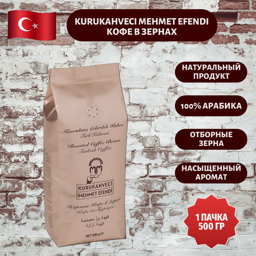 Изображение товара Кофе в зернах Kurukahveci Mehmet Efendi Турецкий Арабика 100% 500 гр 1шт