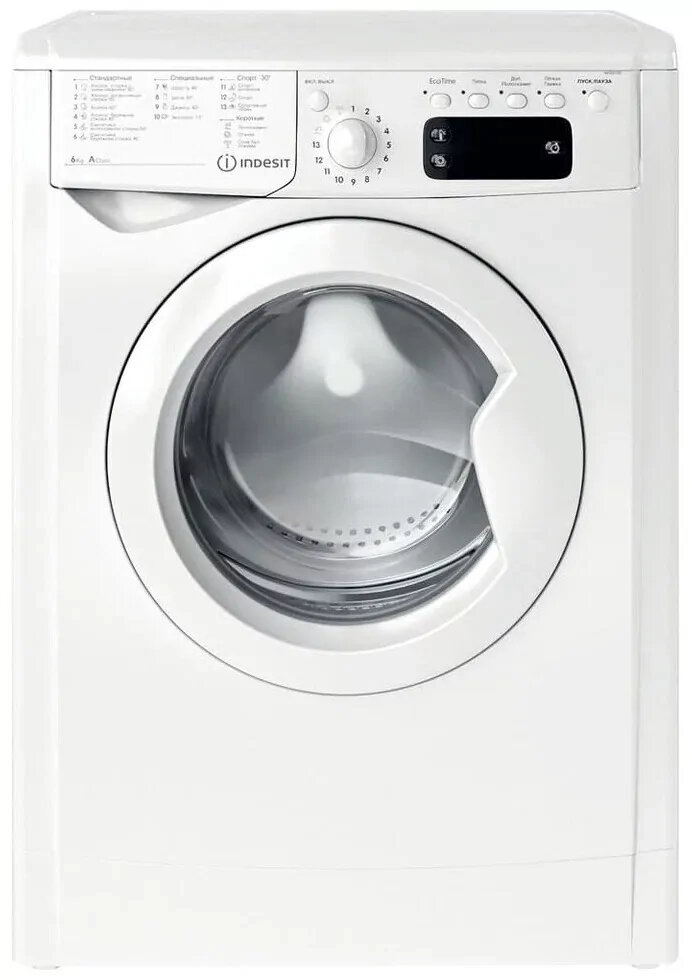Indesit IWSE 6105 (CIS). L класс: A загр. фронтальная макс:6кг белый