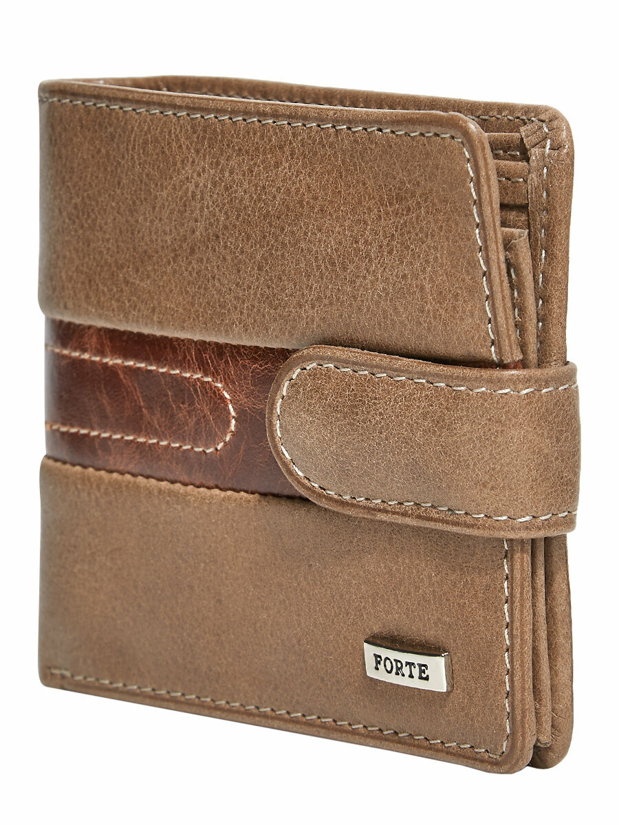 Портмоне FORTE, фактура гладкая, бежевый — фото 1