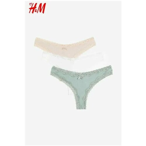 фото Трусы h&m, размер l, белый, зеленый