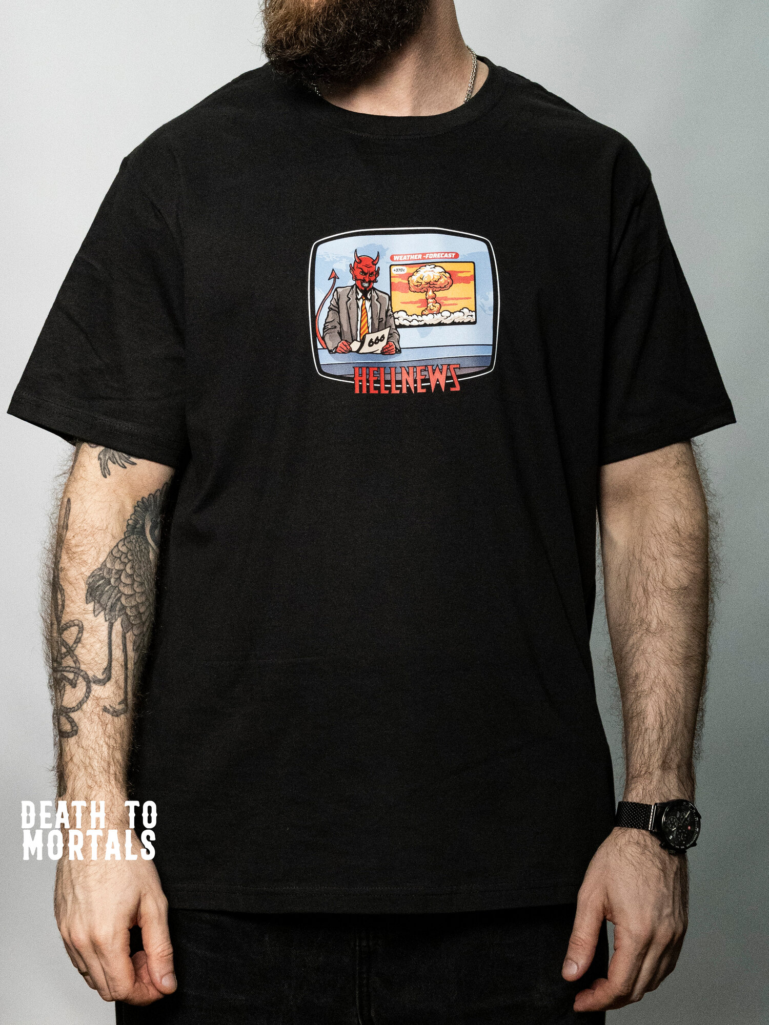 Футболка Death to Mortals, размер M, черная — фото 1