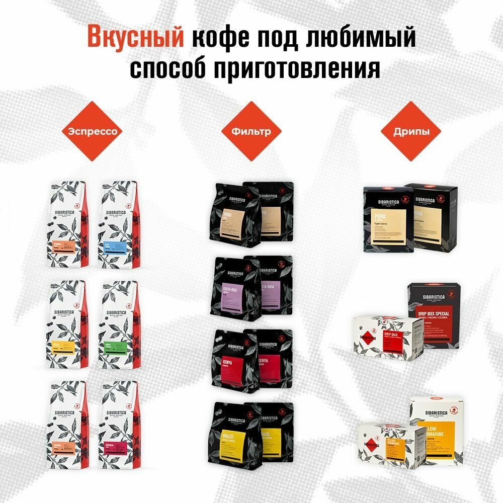 Кофе в зернах Sibaristica Эфиопия Иргачефф, средняя обжарка, 200 г — фото 1