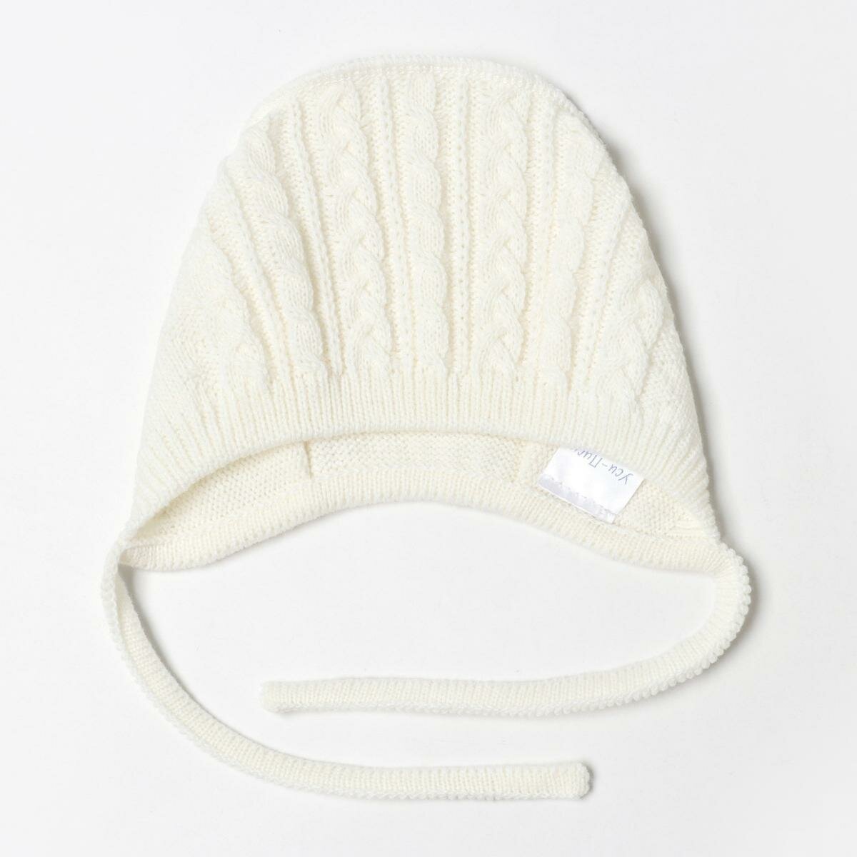 Шапка Уси-пуси МиМиМи для детей размер 0-3 мес молочный