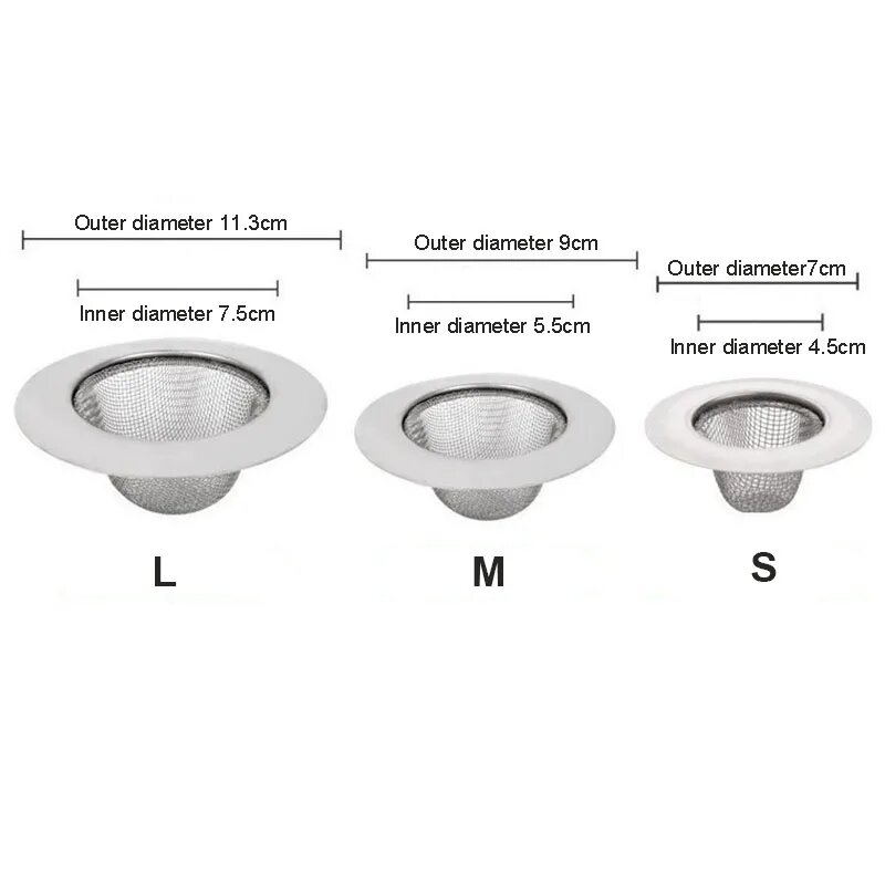 Фильтр для раковины из нержавеющей стали L 11.3cm 1Pc