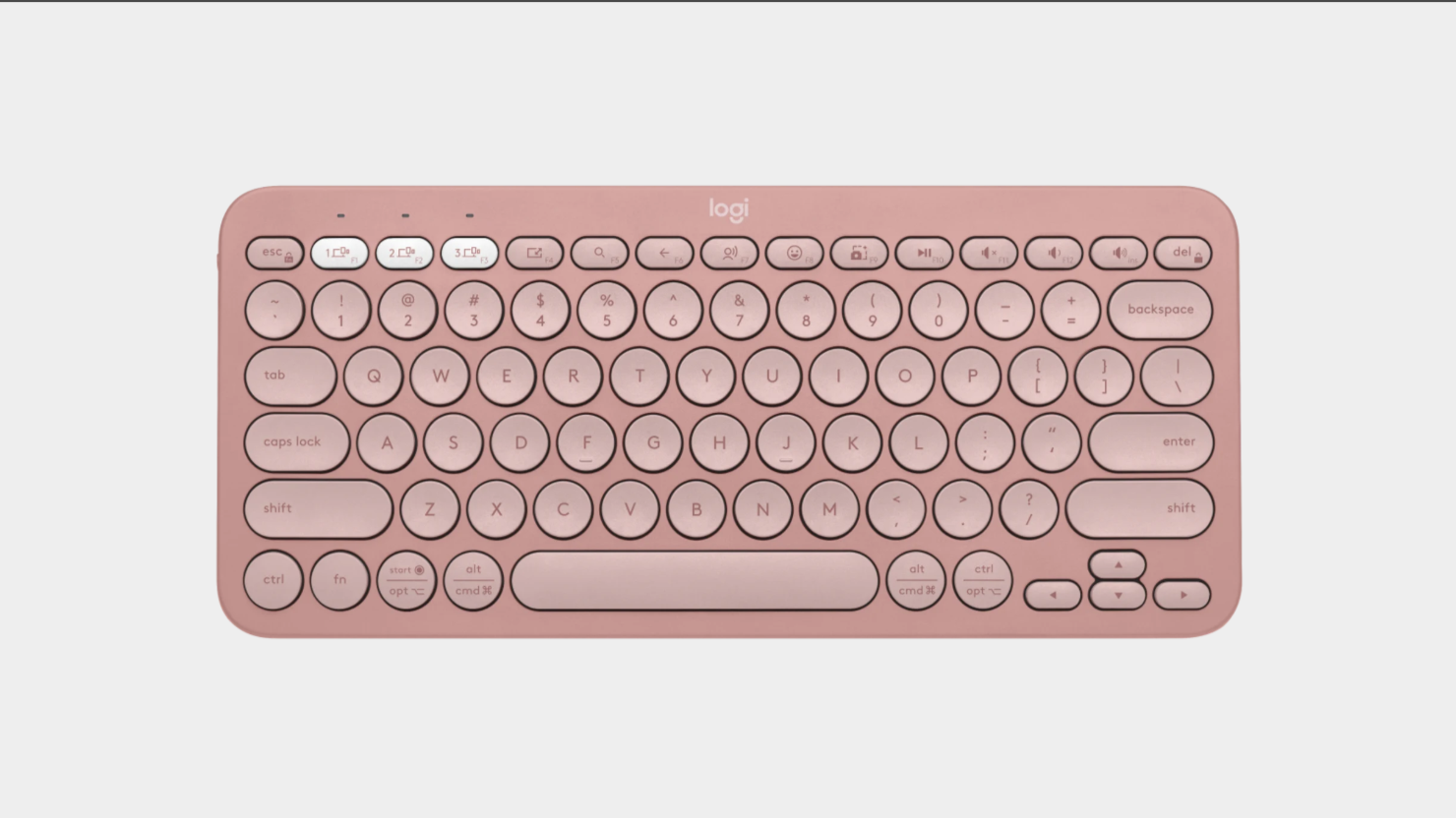 Беспроводная клавиатура LOGITECH Pebble Keys 2 K380s - TONAL ROSE, 80 клавиш, L920-011853, розовый